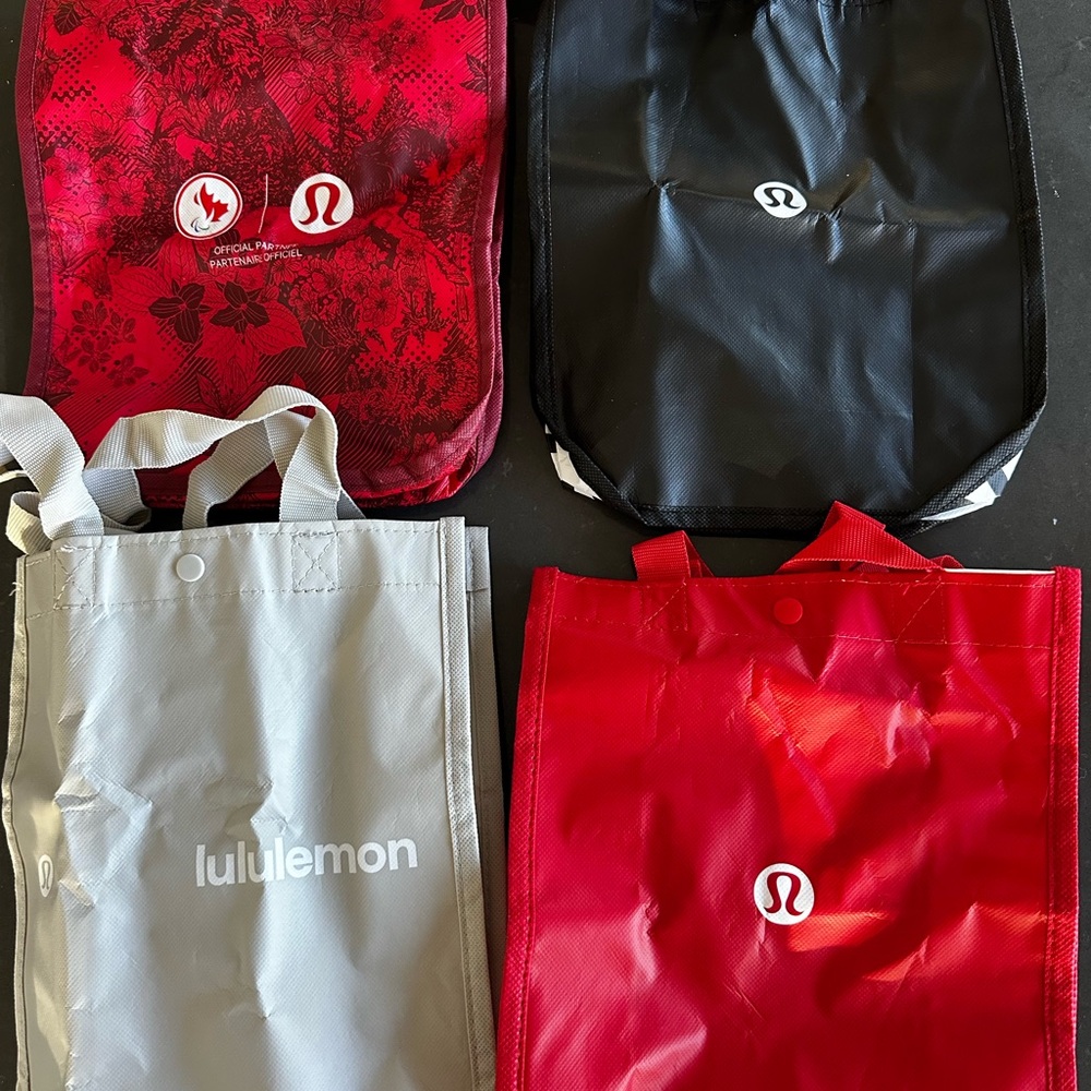 lululemon athletica Women's small shopping Bag Set - Red, Black, Gray